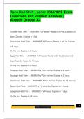 Taco Bell Shift Leader 2024&sol;2025 Exam  Questions and Verified Answers &vert;  Already Graded A&plus;