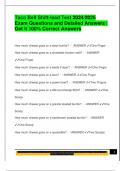 Taco Bell Shift-lead Test 2024&sol;2025  Exam Questions and Detailed Answers &vert;  Get it 100&percnt; Correct Answers