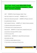 TACO BELL SHIFT LEAD EXAM PACKAGE DEAL QUESTIONS AND VERIFIED DETAILED ANSWERS &vert; 100&percnt; GUARANTEED PASS &vert; ALREADY GRADED A&plus;