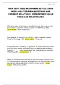 IFDA TEST 2025&vert; BRAND NEW ACTUAL EXAM  WITH 100&percnt; VERIFIED QUESTIONS AND  CORRECT SOLUTIONS&vert; GUARANTEED VALUE  PACK&vert; ACE YOUR GRADES&period;