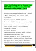 Water Well Drilling 101 for General Exam 2024&sol;2025 Exam Questions with 100&percnt;  Correct Answers &vert; Latest Update