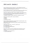 CBV Level IV - Module 3 Questions and Answers 100&percnt; Solved