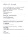 CBV Level 3 - Module 1 Questions and Answers Rated A&plus;
