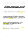 MATERNITY V1 &lpar;RELIAS LABOR AND DELIVERY RN A  V1&rpar; 2025&vert; BRAND NEW ACTUAL EXAM WITH 100&percnt;  VERIFIED QUESTIONS AND CORRECT SOLUTIONS&vert;  GUARANTEED VALUE PACK&vert; ACE YOUR GRADES&period;