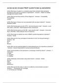 ACSA NCSO EXAM PREP QUESTIONS & ANSWERS