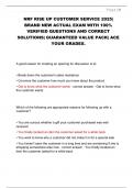 NRF RISE UP CUSTOMER SERVICE 2025&vert;  BRAND NEW ACTUAL EXAM WITH 100&percnt;  VERIFIED QUESTIONS AND CORRECT  SOLUTIONS&vert; GUARANTEED VALUE PACK&vert; ACE  YOUR GRADES&period;