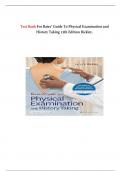Test Bank For Bates&rsquo; Guide To Physical Examination and History Taking 13th Edition Bickley&period;