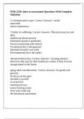 NUR 2220- intro to assessment Questions With Complete Solutions