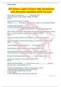 ATI Green Light 2 Exam with Questions and Answers Updated 2025 version