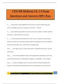CDS 348 Midterm Ch&period; 1-5 Exam Questions and Answers 100&percnt; Pass