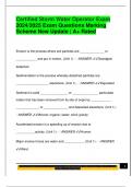 Certified Storm Water Operator Exam 2024&sol;2025 Exam Questions Marking  Scheme New Update &vert; A&plus; Rated
