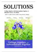 Solutions for College Algebra with Intermediate Algebra&colon; A Blended Course&comma; 1st edition by Beecher