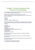 Chapter 1 Practice Questions And  Answers- Pharmacology