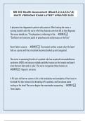NR 302 Health Assessment &lpar;Week1&comma;2&comma;3&comma;4&comma;5&comma;6&comma;7&comma;8&rpar; MUITI VERSIONS EXAM LATEST UPDATED 2025