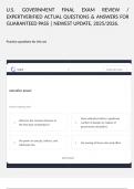 U&period;S&period; GOVERNMENT FINAL EXAM REVIEW &sol; EXPERTVERIFIED ACTUAL QUESTIONS & ANSWERS FOR GUARANTEED PASS &vert; NEWEST UPDATE&comma; 2025&sol;2026&period;