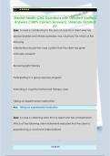 Mental health CMS Questions with Detailed Verified  Answers &lpar;100&percnt; Correct Answers&rpar; &sol;Already Graded  A&plus;