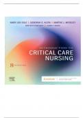  TEST BANK FOR INTRODUCTION TO CRITICAL CARE NURSING&comma; 8TH  EDITION&comma;  BY MARY LOU ALL CHAPTERS 1-21 COVERED QUESTIONS AND ANSWERS GRADED A&plus; &vert;LATEST UPDATE&vert; &vert;2025&vert;