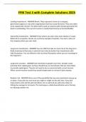 FFM Test 3 with Complete Solutions 2025
