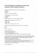 ILTS 305 Elementary Education Content Test Questions With Complete Solutions