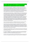 CLC 059 Management of Subcontracting Compliance Questions and Answers