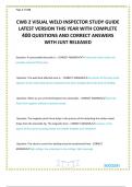 CWB 2 VISUAL WELD INSPECTOR STUDY GUIDE LATEST VERSION THIS YEAR WITH COMPLETE 400 QUESTIONS AND CORRECT ANSWERS WITH JUST RELEASED