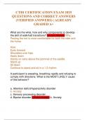 CTRI CERTIFICATION EXAM 2025 QUESTIONS AND CORRECT ANSWERS &lpar;VERIFIED ANSWERS&rpar; &vert; ALREADY GRADED A&plus;