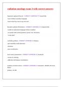 radiation oncology exam 3 with correct answers
