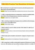 CMA NHA Practice Test &lpar;Latest 2025 &sol; 2026 Update&rpar; Questions and Verified Answers &vert; 100&percnt; Correct &vert; Grade A&plus;