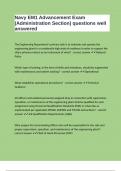 Navy EM1 Advancement Exam &lpar;Administration Section&rpar; questions well answered