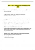 FFM &ndash; exam Quizzes Complete Solutions 2025