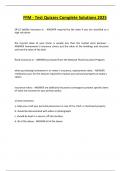 FFM - Test Quizzes Complete Solutions 2025