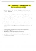 FFM - Maintaining Compliance Test with Complete Solutions 2025