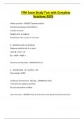 FFM Exam Study Test with Complete Solutions 2025