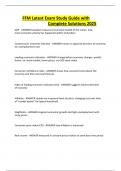 FFM Latest Exam Study Guide with Complete Solutions 2025