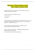 FFM Week 7 &lpar;Market Efficiency&rpar; Test with Complete Solutions 2025