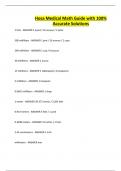 Hosa Medical Math Guide with 100&percnt; Accurate Solutions