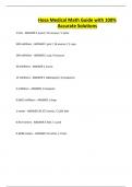 Hosa Medical Math Guide with 100&percnt; Accurate Solutions