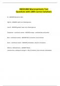 IMED1004 Macronutrients Test Questions with 100&percnt; Correct Solutions