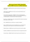 MIS access Exam3 UNH &vert;Questions Solved 100&percnt; Correct&vert; Verified Solutions
