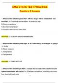 CMA STATE TEST PRACTICE &lpar;Latest 2025 &sol; 2026 Update&rpar;&vert; Questions and Verified Answers &vert; 100&percnt; Correct &vert; Grade A&plus;