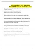 MIS access Exam UNH &vert;Questions Solved 100&percnt; Correct&vert; Verified Solutions