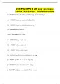 UNH MIS HTML & CSS Quiz &vert;Questions Solved 100&percnt; Correct&vert; Verified Solutions