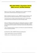 MIS UNH EXAM 4 &vert;Questions Solved 100&percnt; Correct&vert; Verified Solutions