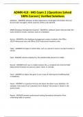 ADMN 410 - MIS Exam 2 &vert;Questions Solved 100&percnt; Correct&vert; Verified Solutions