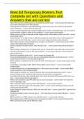Boat Ed Temporary Boaters Test complete set with Questions and Answers that are correct