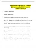 UNH MIS &lpar;410&rpar; First Exam Study Set &vert;Questions Solved 100&percnt; Correct&vert; Verified Solutions