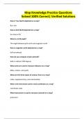 Map Knowledge Practice Questions Solved 100&percnt; Correct&vert; Verified Solutions