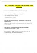 Map Knowledge Test with 100&percnt; Verified Correct Solutions