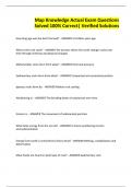 Map Knowledge Actual Exam Questions Solved 100&percnt; Correct&vert; Verified Solutions