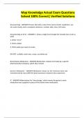 Map Knowledge Actual Exam Questions Solved 100&percnt; Correct&vert; Verified Solutions